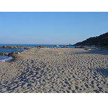 Vue vers le sud de la plage près de la maison
