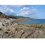 La plage rochier au sud